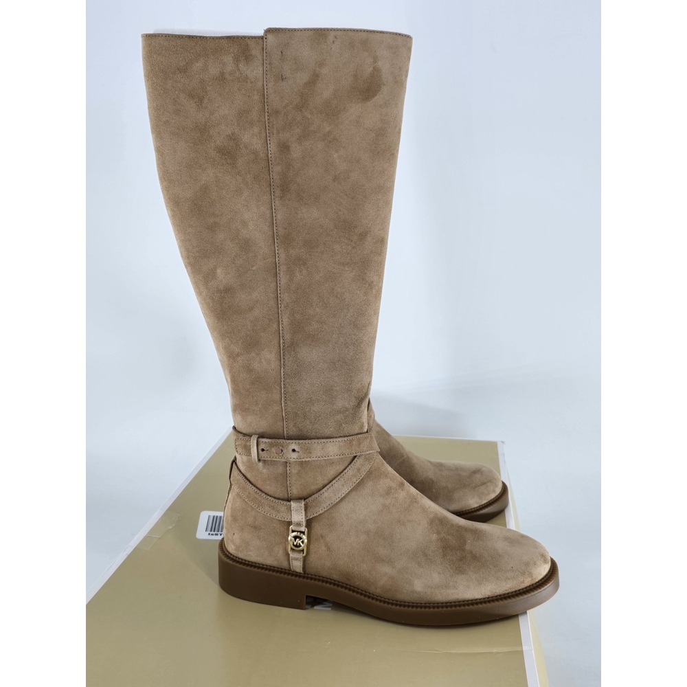 Michael Kors Women's Abigail Boot-Wide Shaft Equestrian - Tan Suede Sz:‎ 8.5 WS - Picture 11 of 14